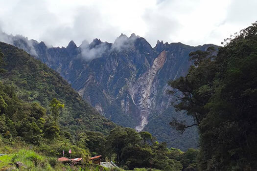 Landslides on Mt Kinabalu after continuous heavy rain